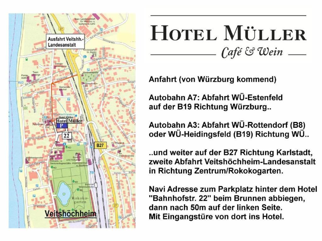 Hotel Mueller Cafe & Wein - Mondholzhotel Veitshöchheim Eksteriør billede